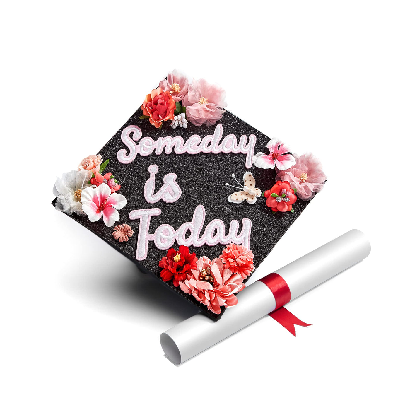Handmade Graduation Cap Topper, Graduation Cap Decorations, Someday Is Today