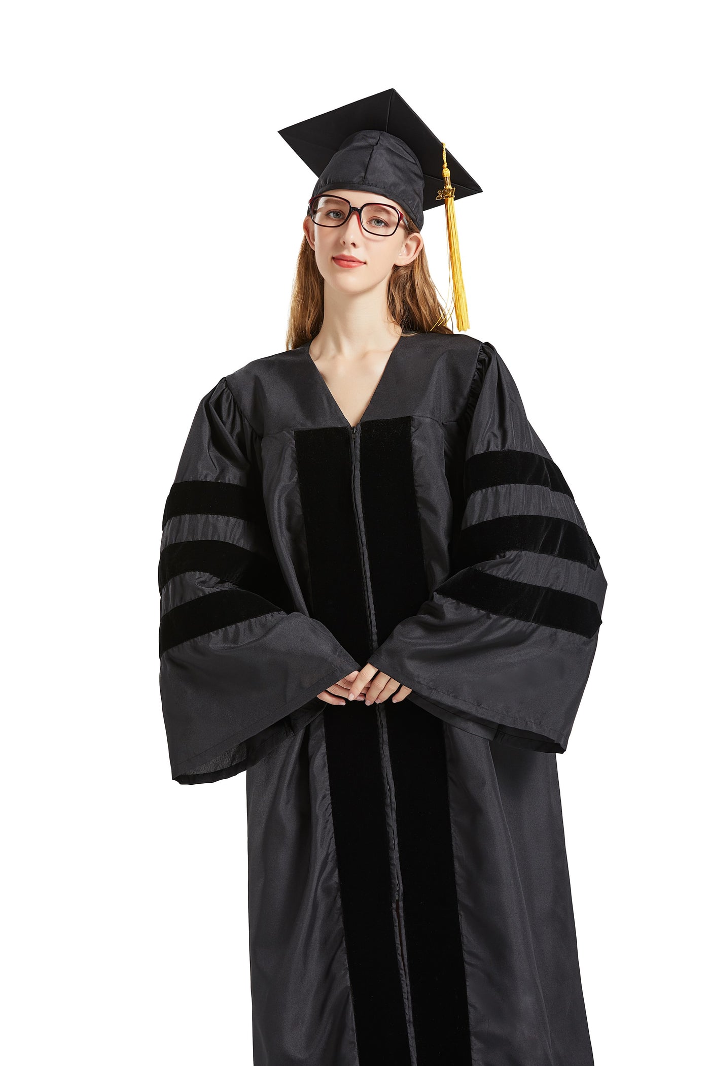 2024 Doctoral Cap and Gown for PhD Graduates and Faculty