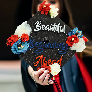 Once Upon A Time Handmade Graduation Cap Topper Beautiful Beginnings Ahead Graduation Cap Decoration