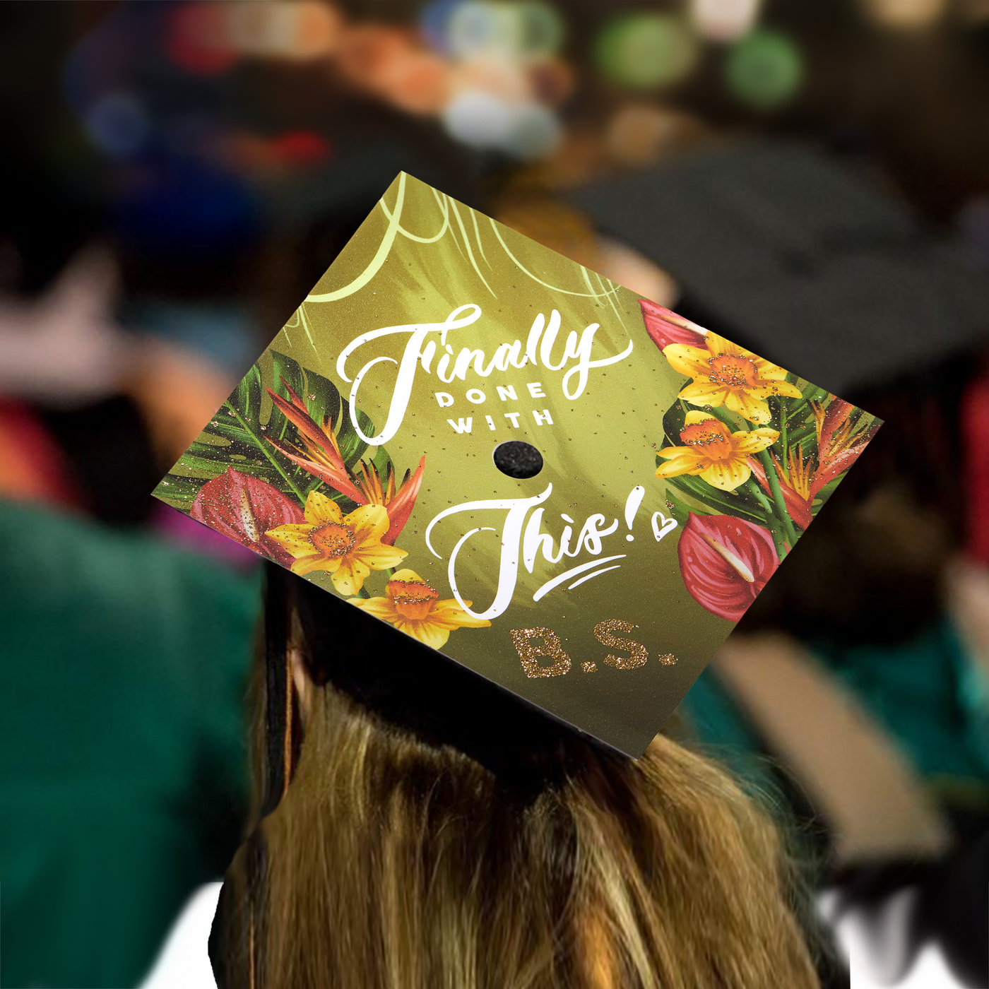 Graduation cap topper, Finally done with this, Graduation Cap Decoration