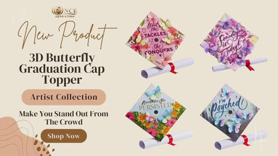 Butterfly Graduation Cap Topper, I'm Psyched, Graduation Cap Decorations
