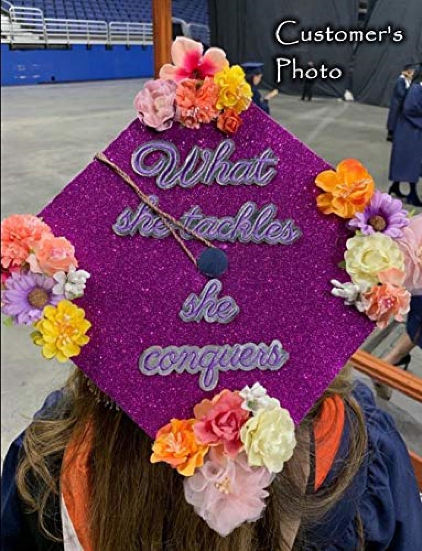 Purple Graduation Cap Decor