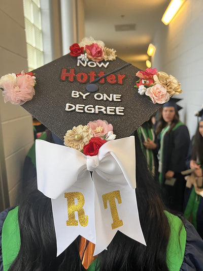 Handmade Graduation Cap Topper, Graduation Cap Decorations, Now Hotter by One Degree