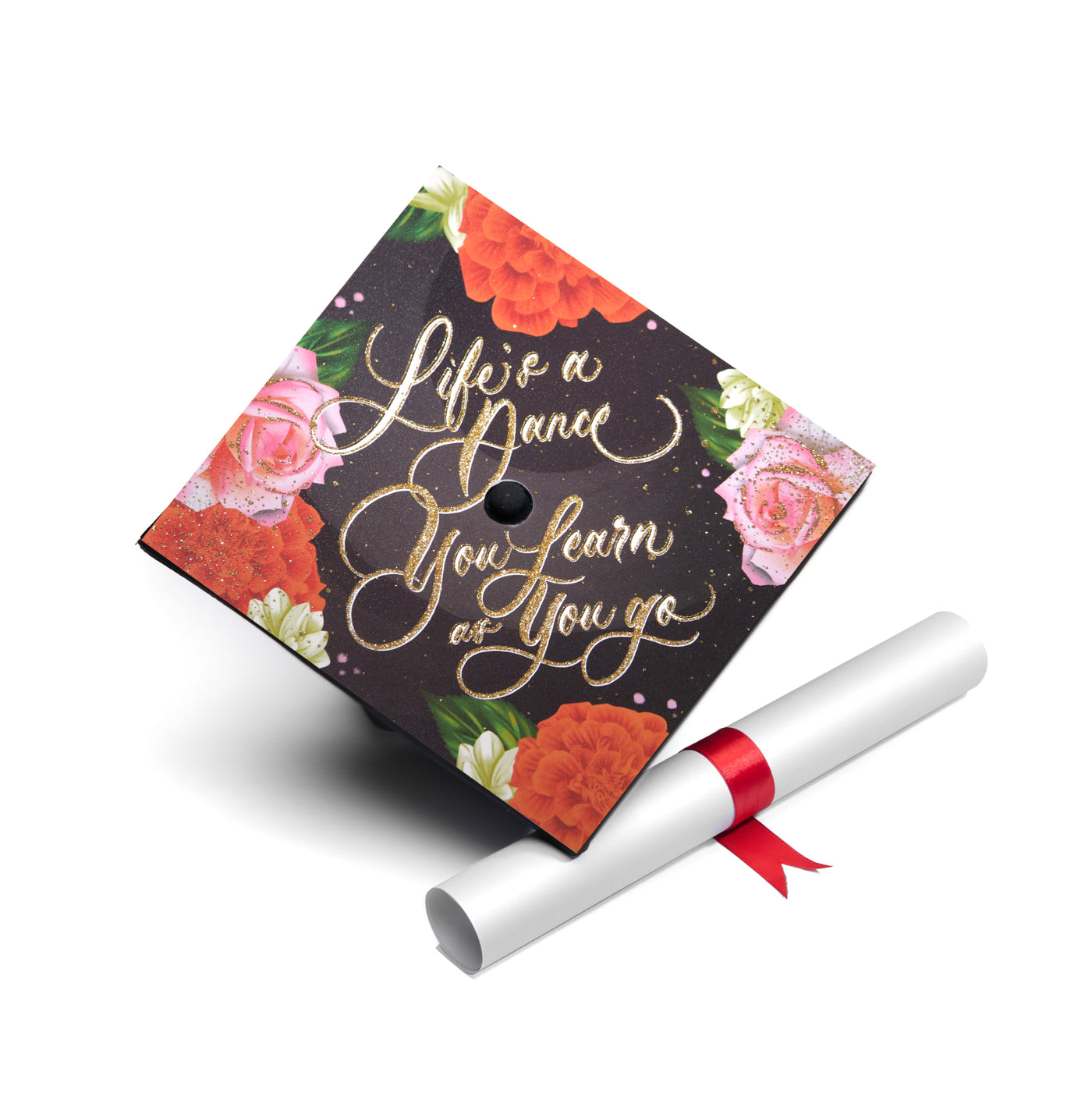 Graduation cap topper art print, Life is a dance you learn as you go