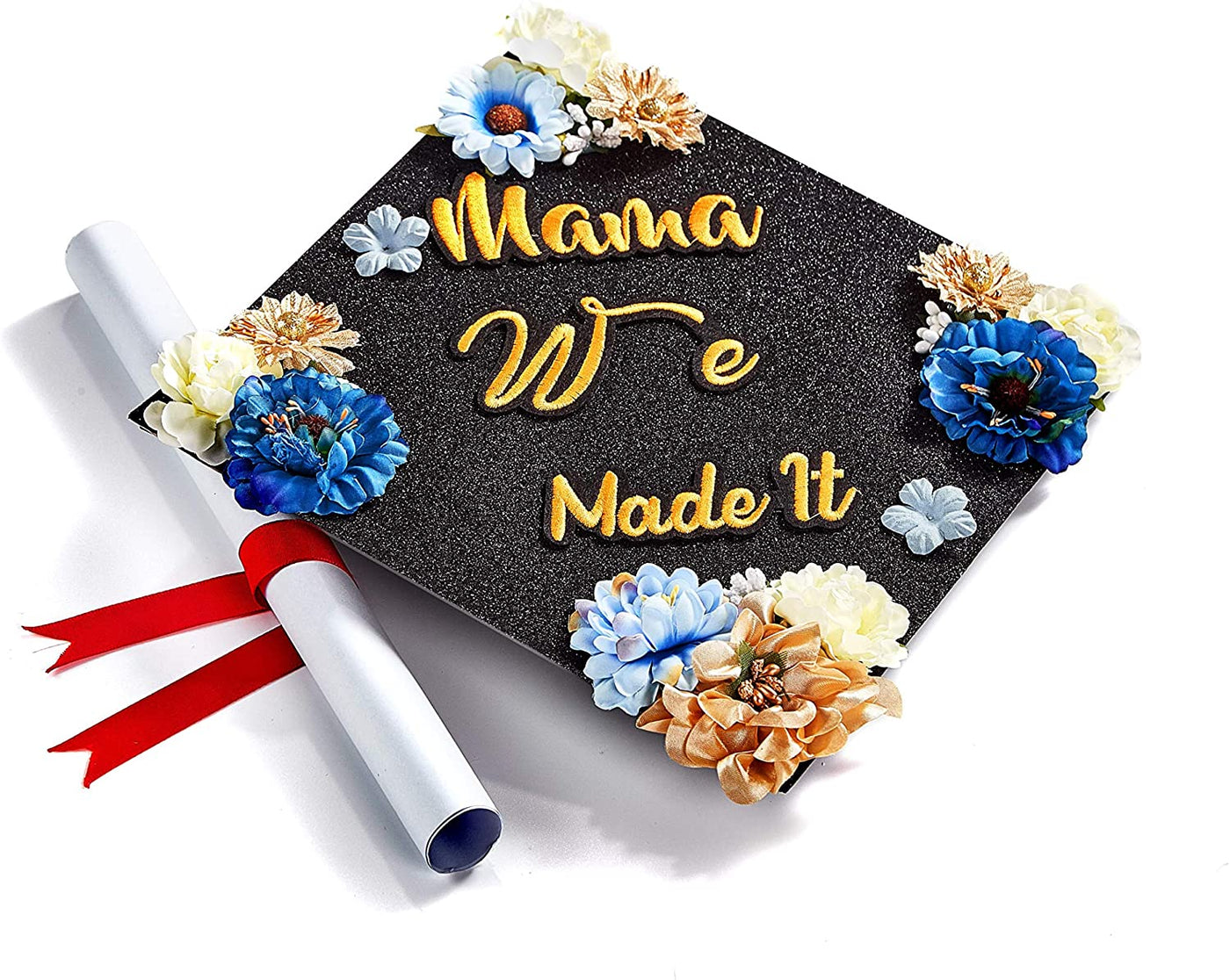Handmade Graduation Cap Topper, Graduation Cap Decorations, Mama We Made It