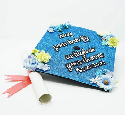 Handmade Graduation Cap Topper, Graduation Cap Decorations, May Your Hats Fly As High As Your Dreams