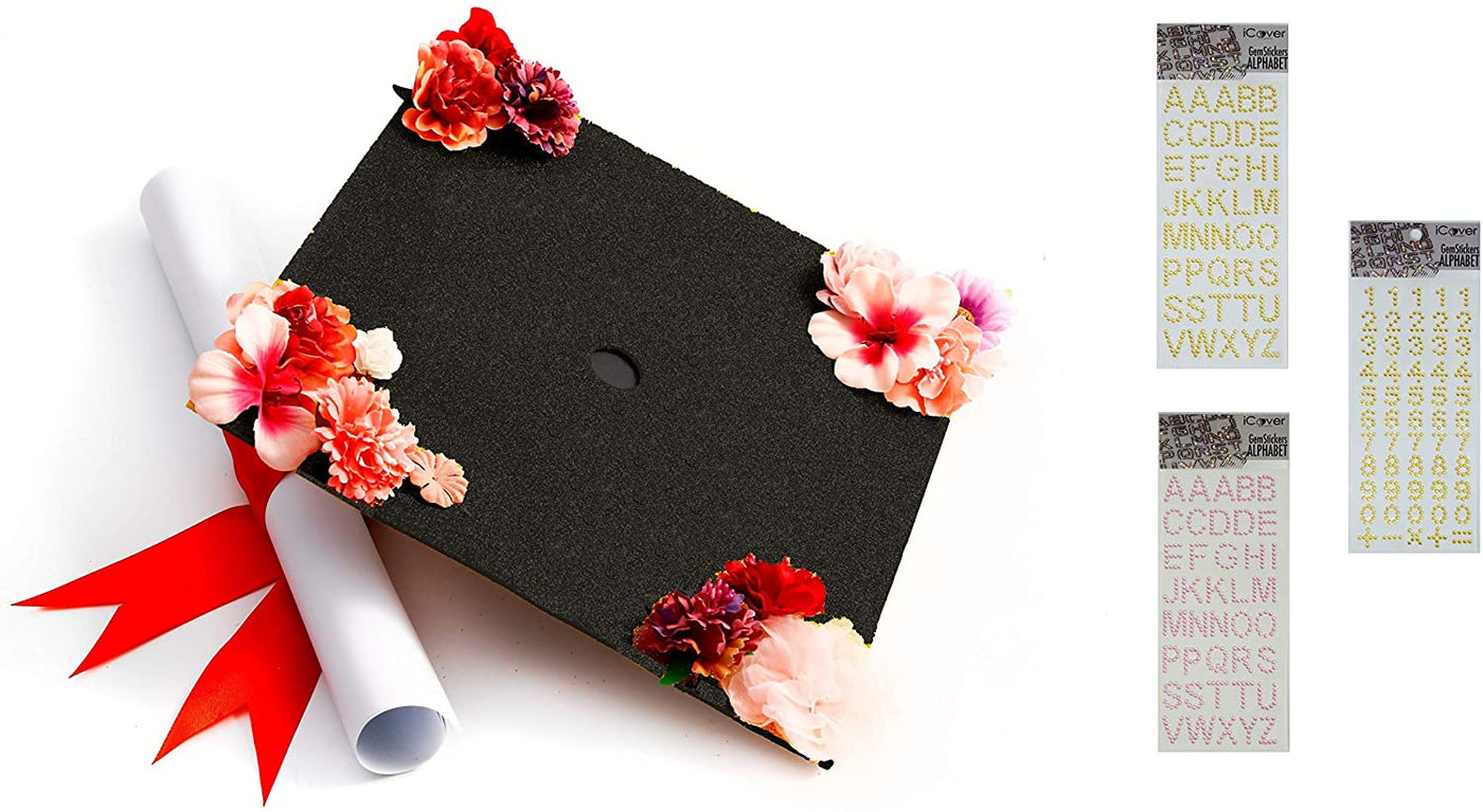 Black Glitter Graduation Cap Topper, With God All Things are Possible, Graduation Cap Decorations