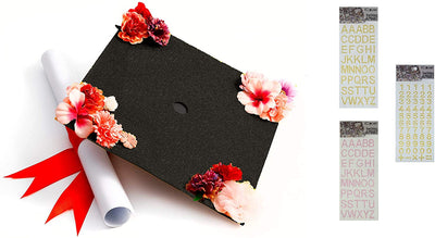 Black Glitter Graduation Cap Topper, With God All Things are Possible, Graduation Cap Decorations