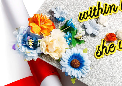Handmade Graduation Cap Topper, Graduation Cap Decorations, God Is Within Her She Will Not Fall