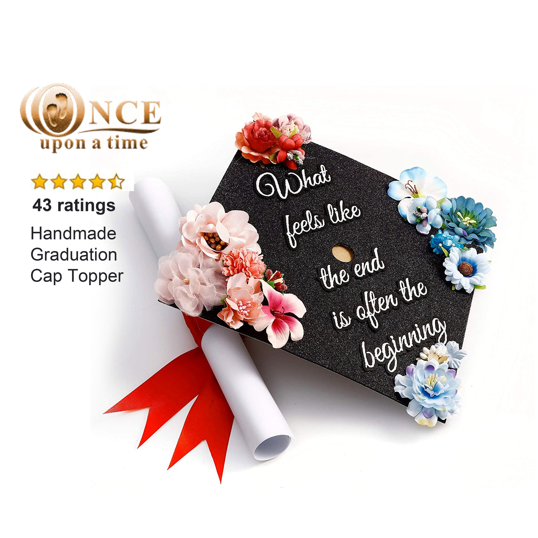 Handmade Graduation Cap Topper, Graduation Cap Decorations, What Feels –  Once Upon a Time