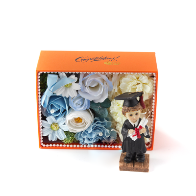 Graduation gift for him, boy grad figurine set