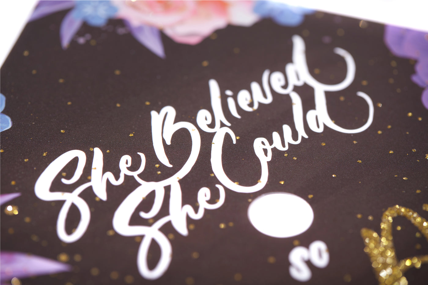 Graduation cap topper art print, She believed she could so she did