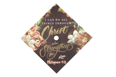 Graduation cap topper art print, I can do all things through Christ who strengthens me