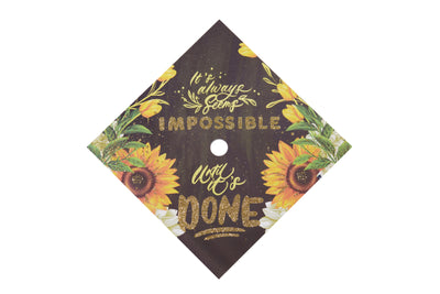 Graduation cap topper art print, It always seems impossible until it’s done