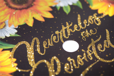 Graduation cap topper art print, Nevertheless she persisted