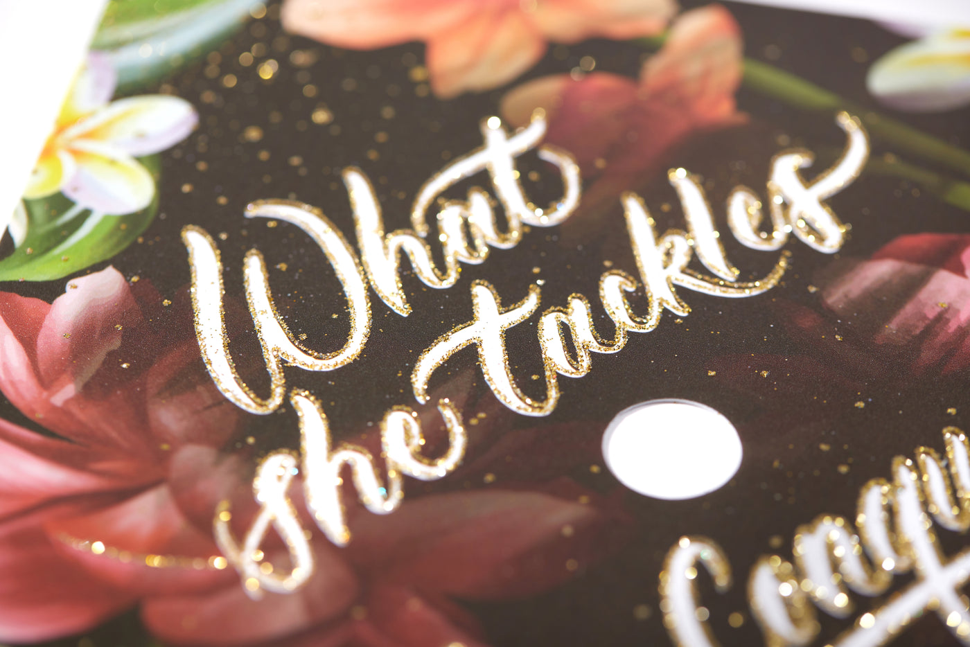 Graduation cap topper art print, What she tackles she conquers
