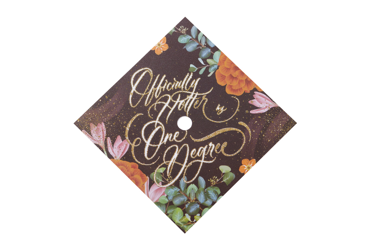 Graduation cap topper art print, Officially hotter by one degree