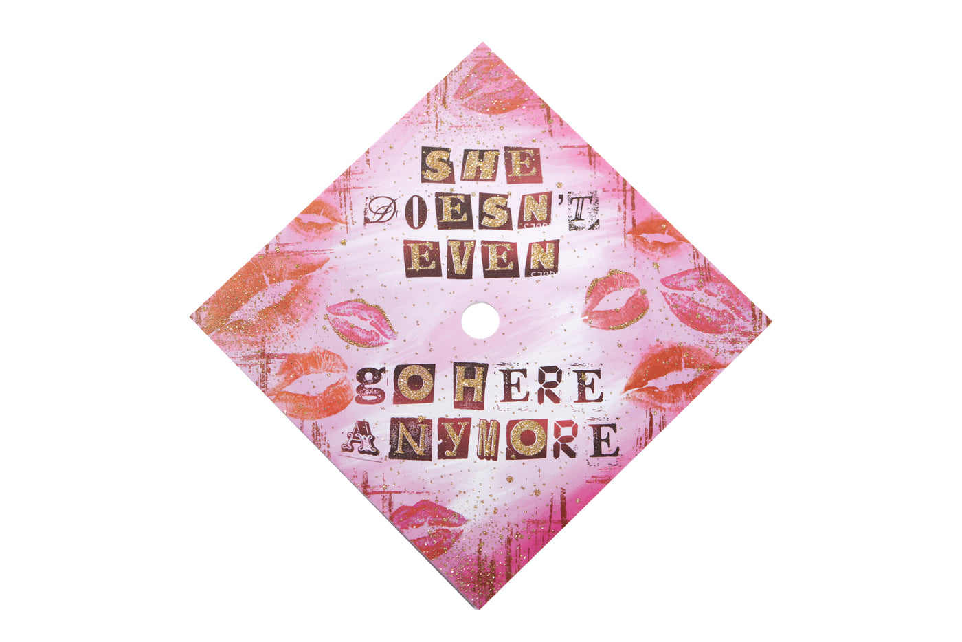 Graduation cap topper art print, She doesn’t even go here anymore