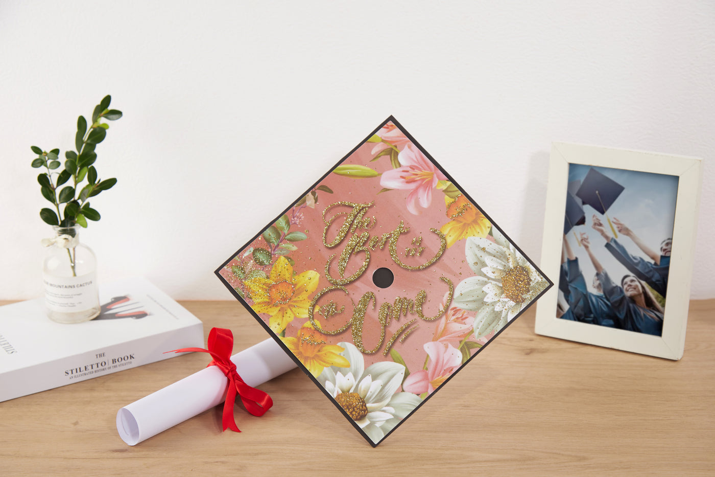 Graduation cap topper art print, The best is yet to come