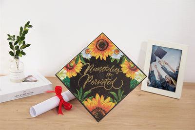 Graduation cap topper art print, Nevertheless she persisted