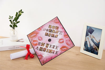 Graduation cap topper art print, She doesn’t even go here anymore
