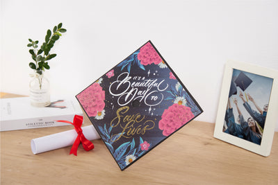 Graduation cap topper art print, It is a beautiful day to save lives