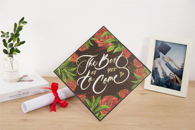 Graduation cap topper art print, The best is yet to come