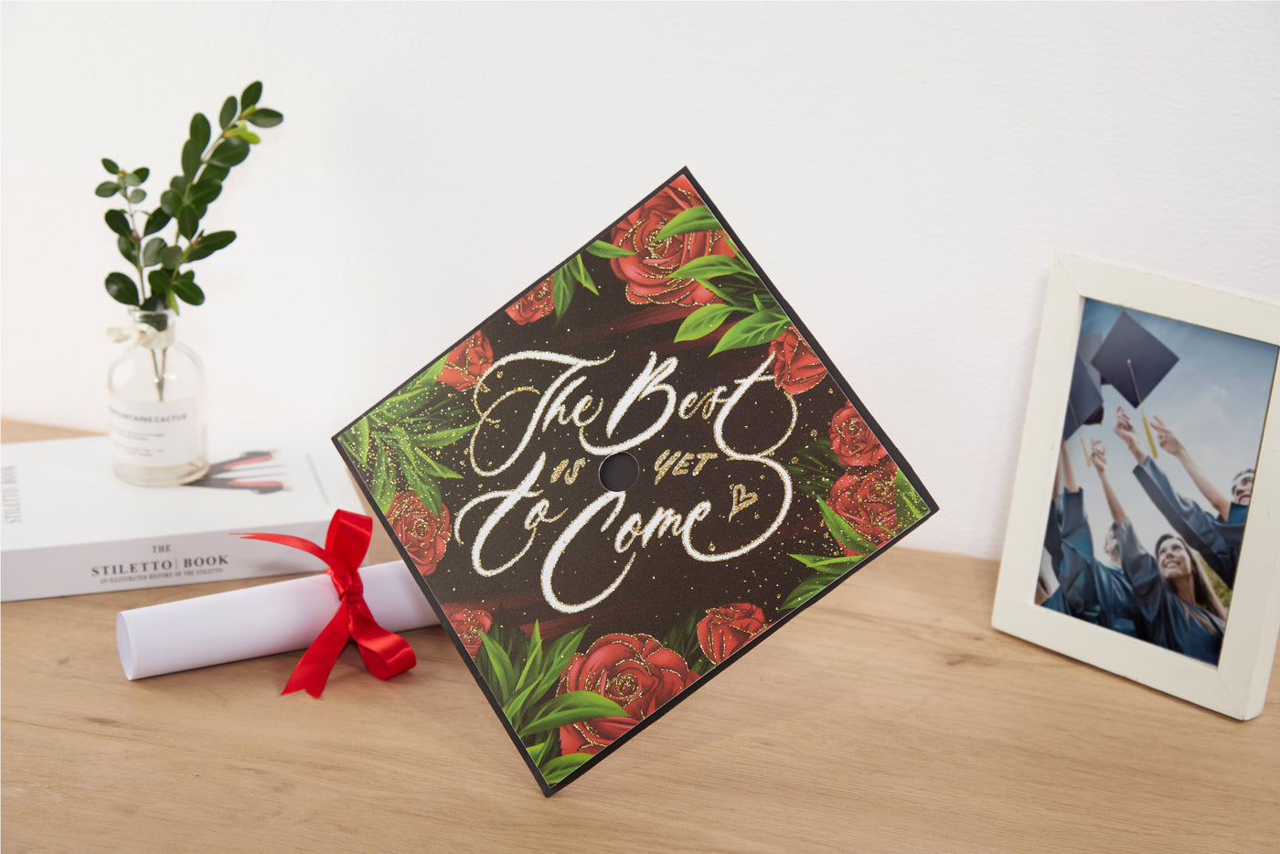 Graduation cap topper art print, The best is yet to come