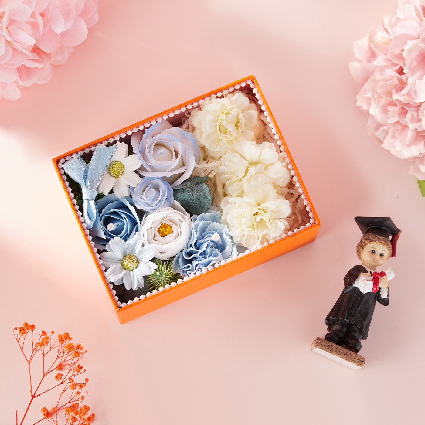 Graduation gift for him, boy grad figurine set