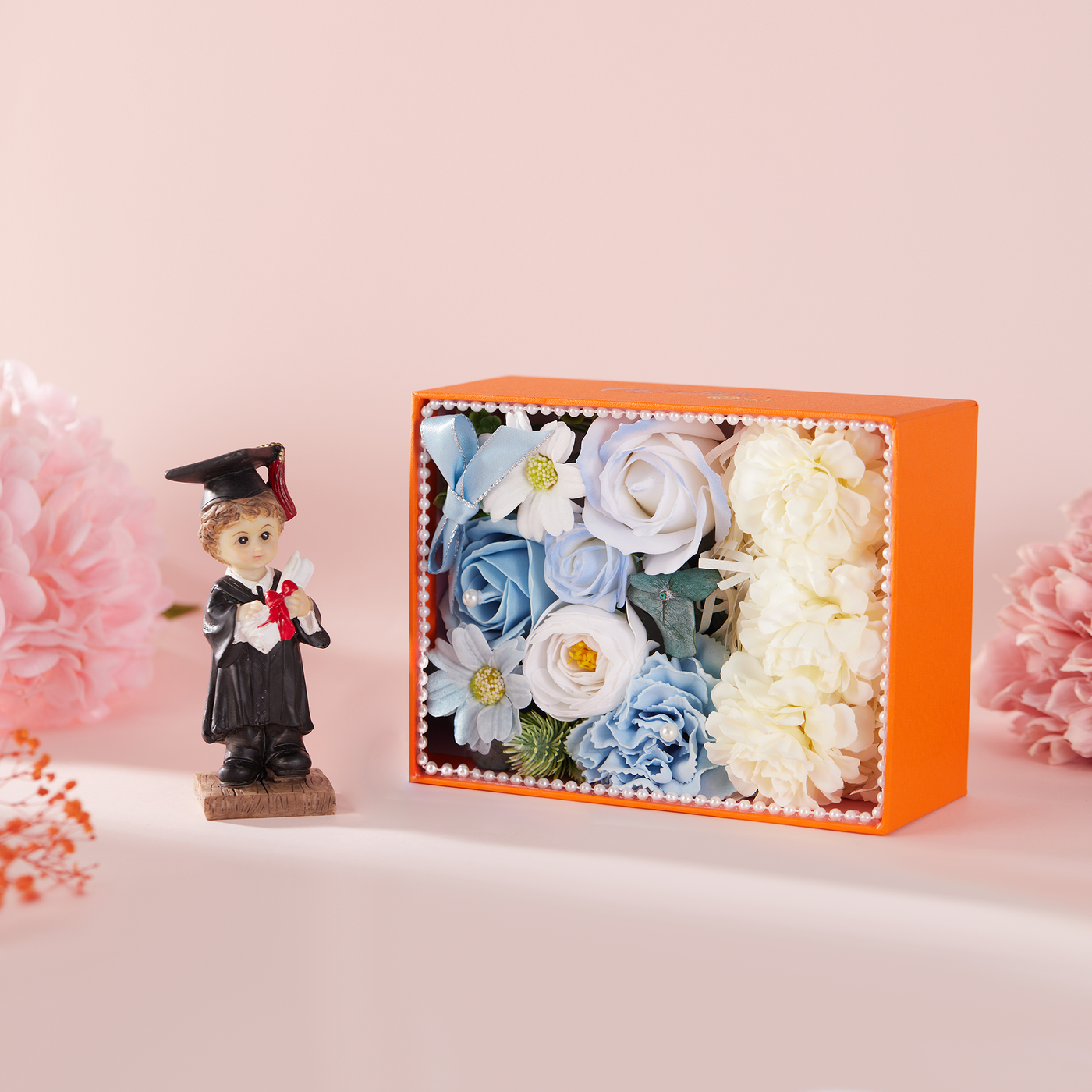 Graduation gift for him, boy grad figurine set