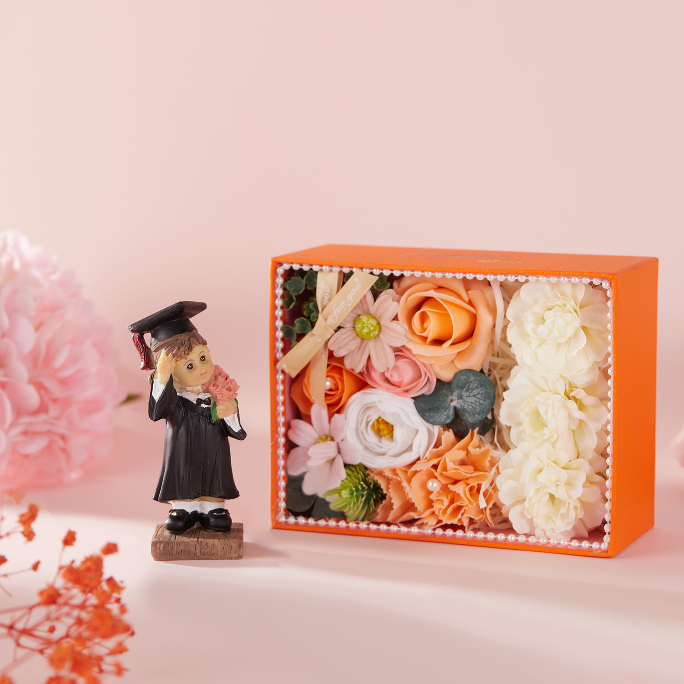 Graduation gift for her, girl grad figurine set
