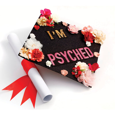 Handmade Graduation Cap Topper, Graduation Cap Decorations, I'm Psyched