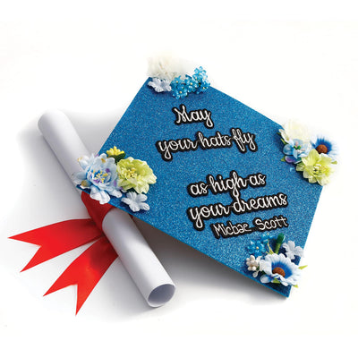 Handmade Graduation Cap Topper, Graduation Cap Decorations, May Your Hats Fly As High As Your Dreams