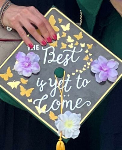 Aluminum Graduation Cap Topper, Graduation Cap Decorations, The Best Is Yet To Come