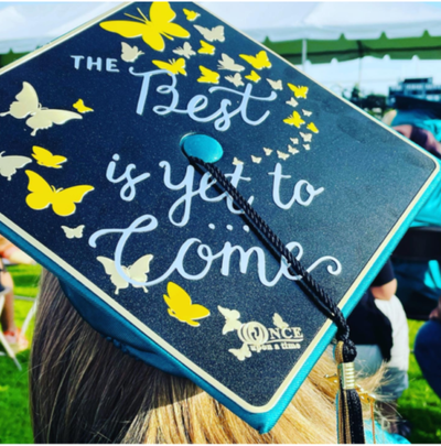 Aluminum Graduation Cap Topper, Graduation Cap Decorations, The Best Is Yet To Come